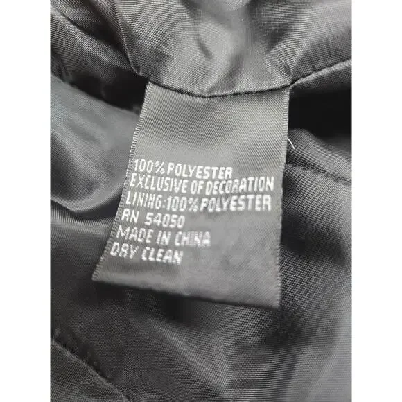 Womens blazer size 10 misses M medium gray suit coat lined Kasper black trim - Picture 6 of 10